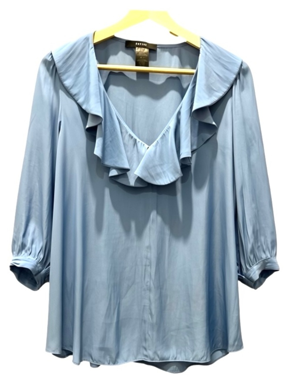 SMYTHE blue ruffled blouse Sz XS - Picture 2 of 4